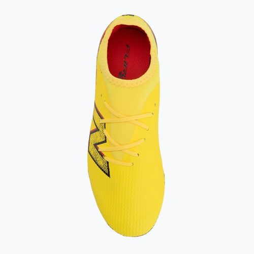 Detské futbalové kopačky New Balance Furon Team V8 FG punch yellow/black 100/fire cracker