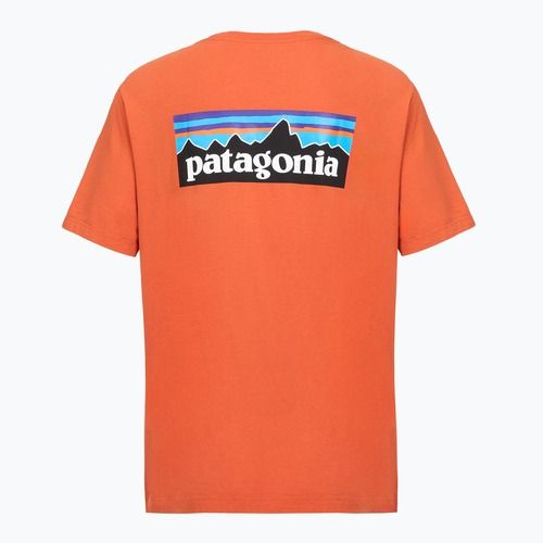 Pánske tričko Patagonia P-6 Logo coal orange