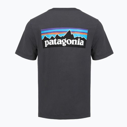 Pánske tričko Patagonia P-6 Logo ink black