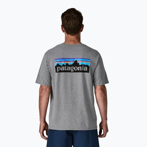 Pánske tričko Patagonia P-6 Logo Responsibili-Tee gravel heather