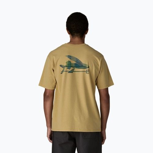 Pánske tričko Patagonia Flying Fish Responsibili Tee limestone yellow/heritage fitz
