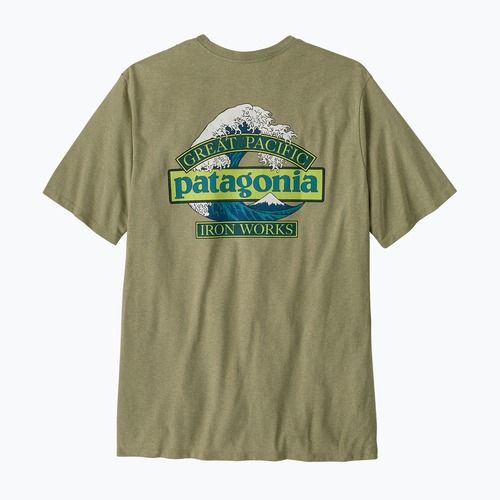 Pánske trekingové tričko Patagonia Great Waves Responsibili Tee gumtree green