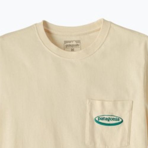 Pánske tričko Patagonia Midweight '95 Oval Logo Pocket Tee undyed natural