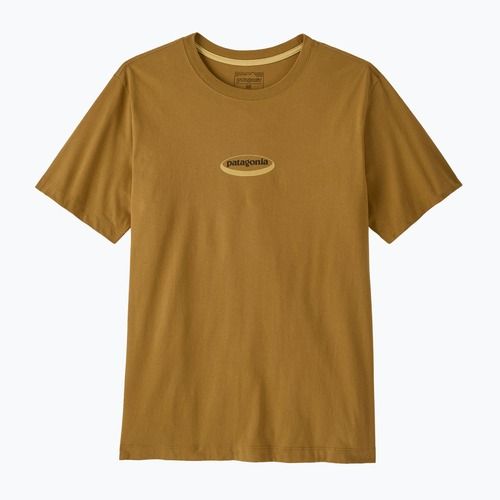 Pánske tričko Patagonia '95 Oval Logo bobcat brown/sunshine