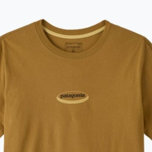 Pánske tričko Patagonia '95 Oval Logo bobcat brown/sunshine