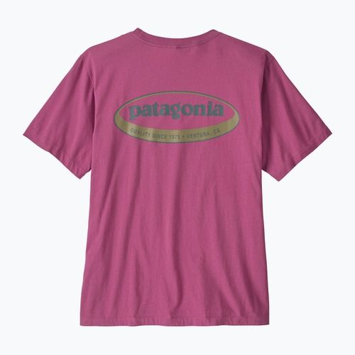 Pánske tričko Patagonia '95 Oval Logo faded magenta