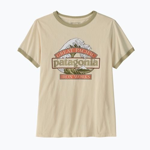 Dámske tričko Patagonia Great Waves Ringer Tee undyed natural