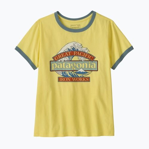 Dámske tričko Patagonia Great Waves Ringer Tee lemon zest
