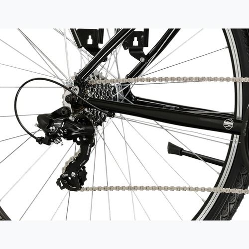 Pánsky trekingový bicykel KROSS Trans 1.0 black/silver/gloss