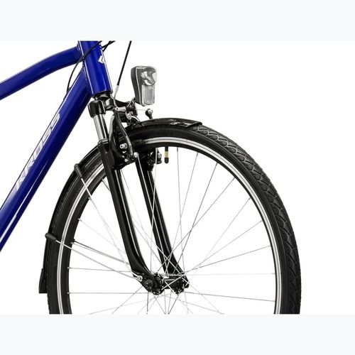 Pánsky trekingový bicykel KROSS Trans 1.0 navy blue/silver/gloss