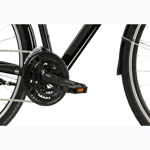 Pánsky trekingový bicykel KROSS Trans 1.0 black/silver/gloss