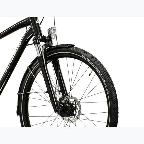 Pánsky trekingový bicykel KROSS Trans 7.0 black/silver/gloss
