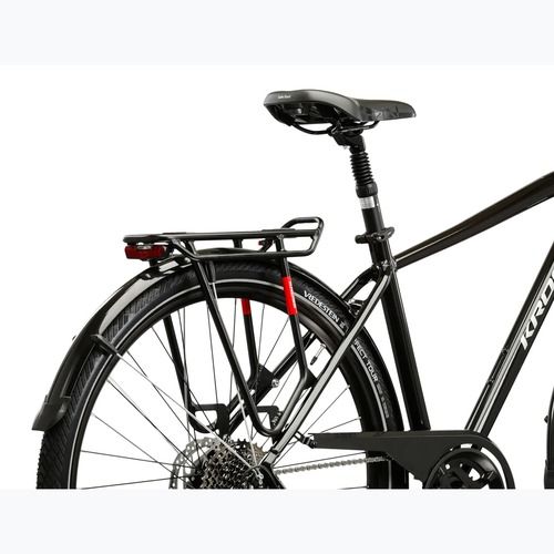 Pánsky trekingový bicykel KROSS Trans 7.0 black/silver/gloss