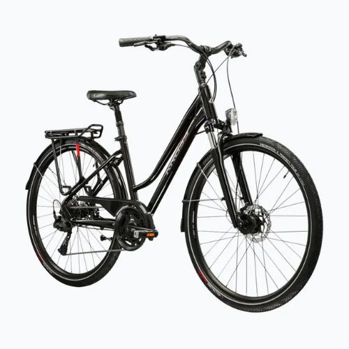 Dámsky trekingový bicykel KROSS Trans 7.0 In black/pink/gloss