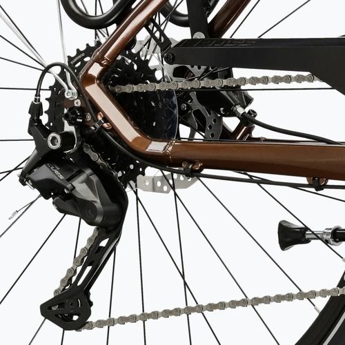 Pánsky trekingový bicykel KROSS Trans 5.0 brown/silver/gloss