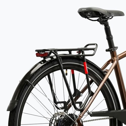 Pánsky trekingový bicykel KROSS Trans 5.0 brown/silver/gloss