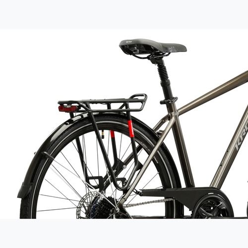 Pánsky trekingový bicykel KROSS Trans 4.0 brown/silver/gloss