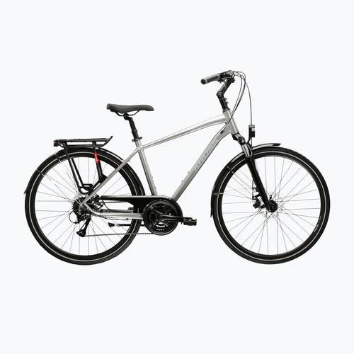 Pánsky trekingový bicykel KROSS Trans 3.0 silver/blue/gloss