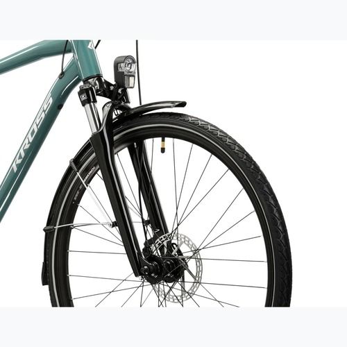 Pánsky trekingový bicykel KROSS Trans 3.0 green/silver/gloss