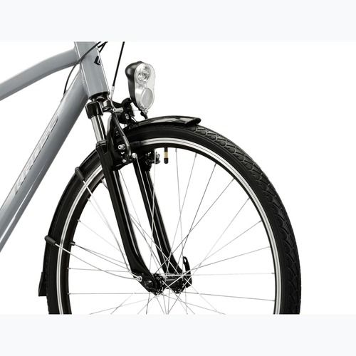 Pánsky trekingový bicykel KROSS Trans 1.0 grey/black/gloss