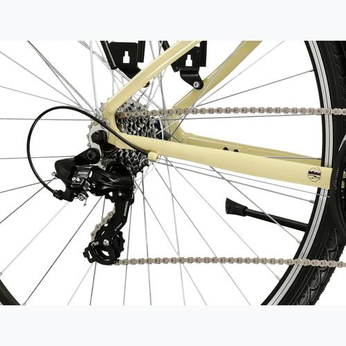 Dámsky trekingový bicykel KROSS Trans 1.0 In beige/purple/gloss