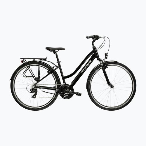 Dámsky trekingový bicykel KROSS Trans 1.0 In black/silver/gloss