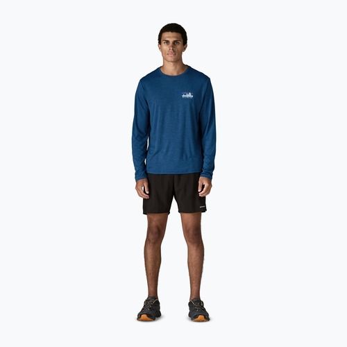 Pánske tričko longsleeve Patagonia Capilene Cool Daily - '73 Skyline clement blue/light clement blue x-dye