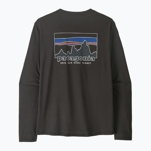 Pánske tričko longsleeve Patagonia Capilene Cool Daily - '73 Skyline black