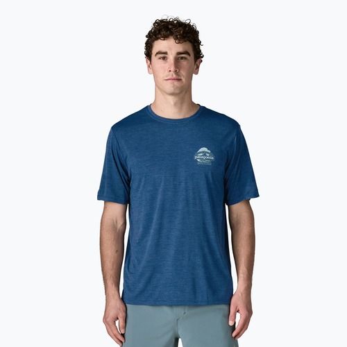 Pánske tričko Patagonia Capilene Cool Daily - Great Waves clement blue/light clement blue x-dye
