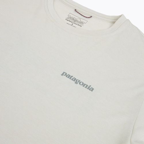 Pánske tričko Patagonia Capilene Cool Daily - Boardshort Logo dyno white