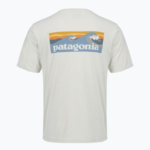 Pánske tričko Patagonia Capilene Cool Daily - Boardshort Logo dyno white