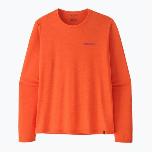 Pánske tričko longsleeve Patagonia Capilene Cool Daily - Boardshort Logo orange peel/light orange peel x-dye