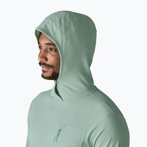 Pánska mikina Patagonia Capilene Cool Sun Hoody thermal blue/thin ice x-dye