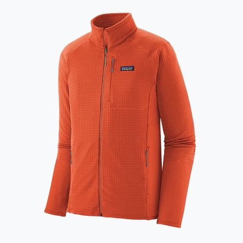 Pánska fleecová mikina Patagonia R1 Hybrid coal orange