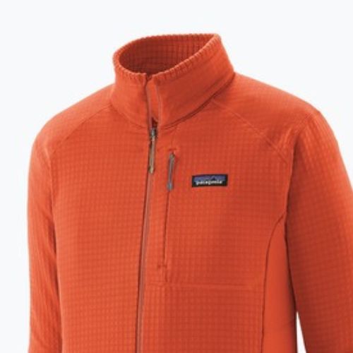 Pánska fleecová mikina Patagonia R1 Hybrid coal orange