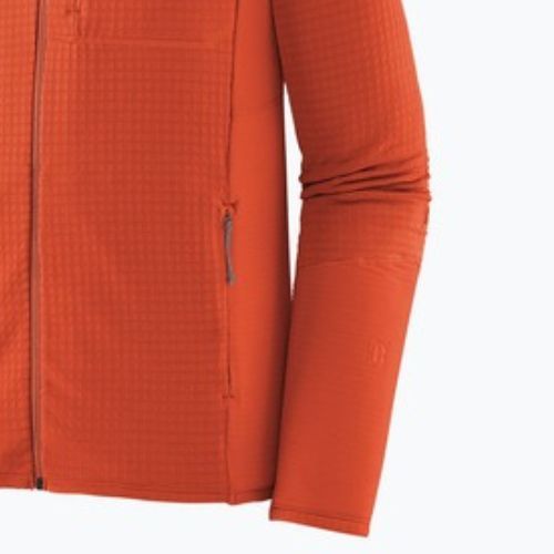 Pánska fleecová mikina Patagonia R1 Hybrid coal orange