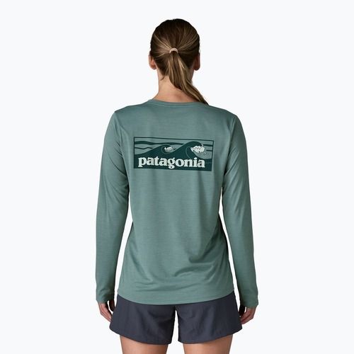 Dámsky longsleeve Patagonia Capilene Cool Daily Shirt - Boardshort Logo blue sage/light blue sage x-dye