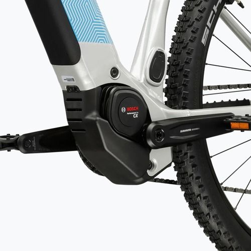 Dámsky elektrický bicykel KROSS Influx Hyb 5.0 W 29 cells 800 Wh silver/blue/gloss
