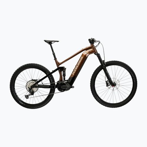 Pánsky elektrický bicykel KROSS Grist Boost 3.0 el. 630 Wh brown/black/gloss