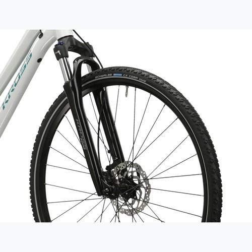 Dámsky crossový bicykel KROSS Evado 7.0 In white/turquoise/gloss