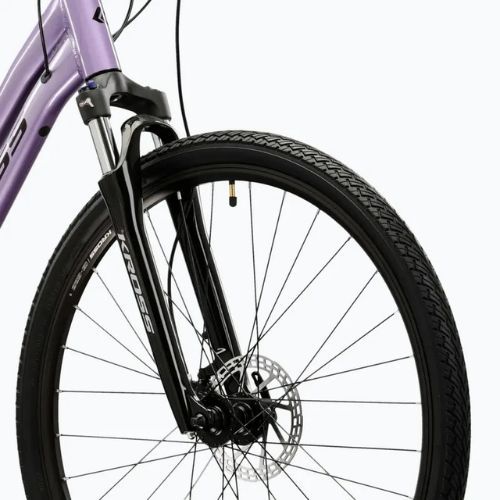 Dámsky crossový bicykel KROSS Evado 5.0 In purple/black/gloss