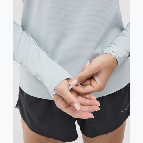 Dámska bežecká mikina HOKA GlideTech Quarter Zip mineral blue