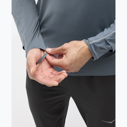 Pánska bežecká mikina HOKA GlideTech Quarter Zip faded navy