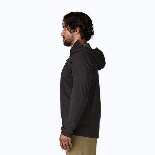 Pánska hybridná bunda Patagonia Nano-Air Ultralight Full-Zip Hoody čierna