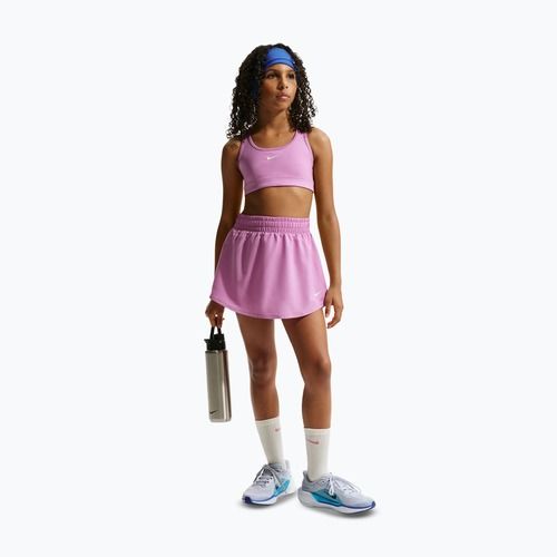 Detská tréningová podprsenka Nike Swoosh light magenta/white