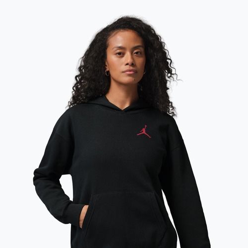 Dámska mikina Jordan Fleece Hoodie black/gym red