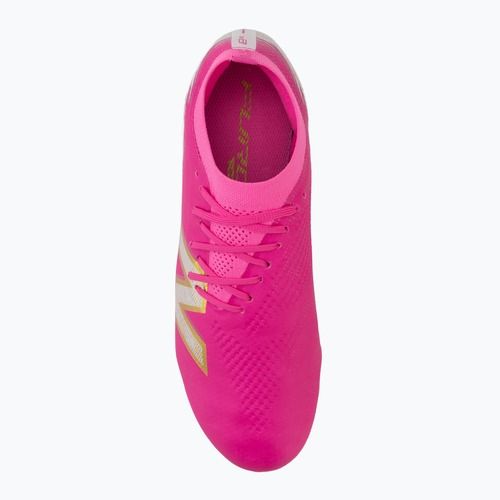 Futbalové kopačky New Balance Furon Pro V8 FG pink heat/sea salt/gold metallic