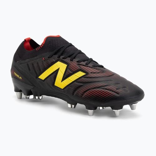 Futbalové kopačky New Balance Tekela Elite Low V5 SG black 100/punch yellow/fire cracker