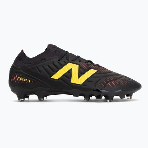 Futbalové kopačky New Balance Tekela Pro Low V5 FG black 100/punch yellow/fire cracker