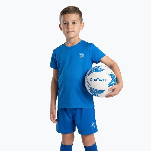 Detská futbalová súprava OneTeam Precision Set tričko a šortky modrá